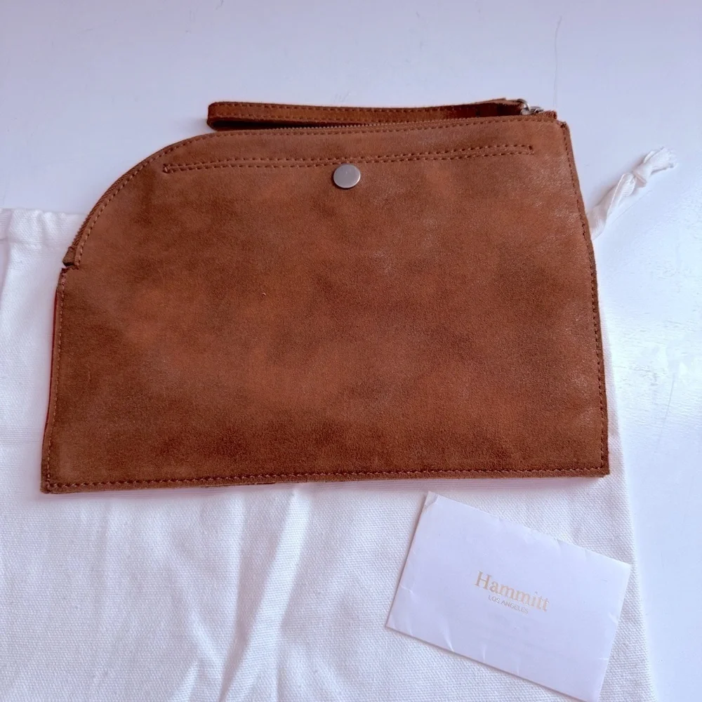 NWOT Hammitt Richard Suede/Large Arches Leather Clutch/Wristlet